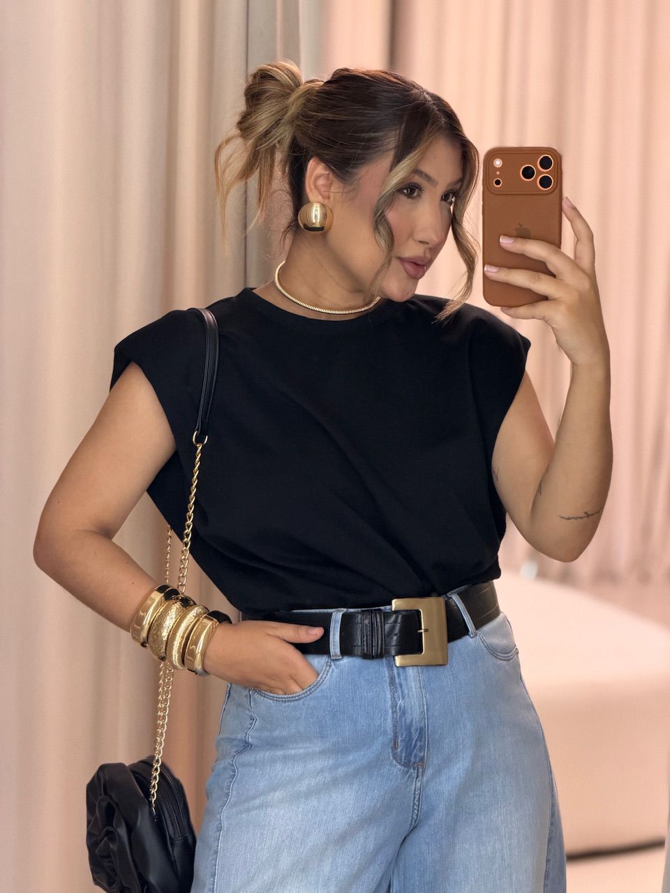 BLUSA ANGÉLICA MUSCLE PRETA