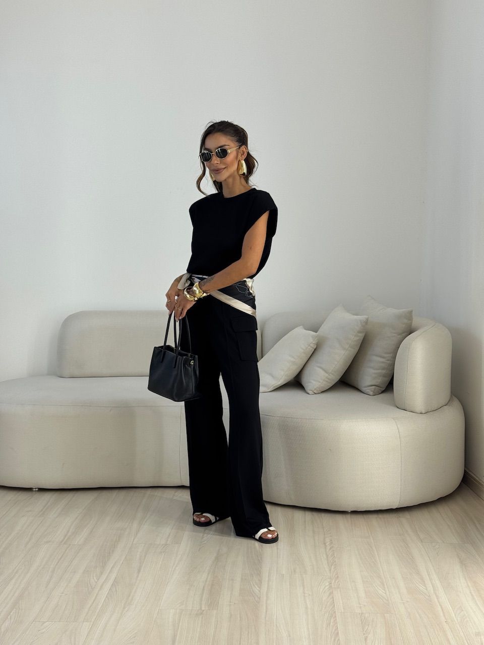 CALÇA MAFER CARGO PRETA