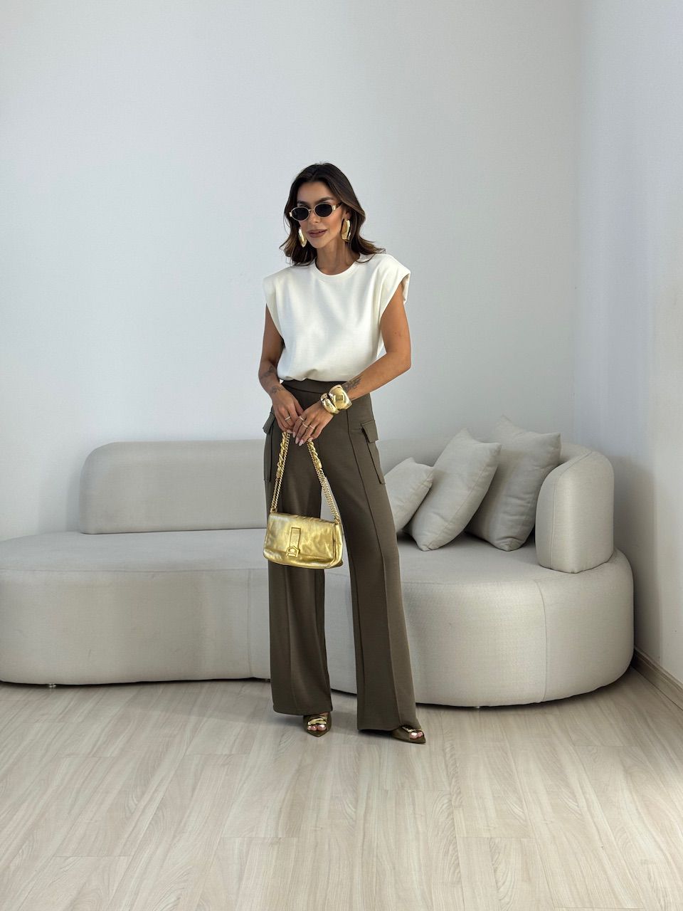 CALÇA MAFER CARGO VERDE OLIVA