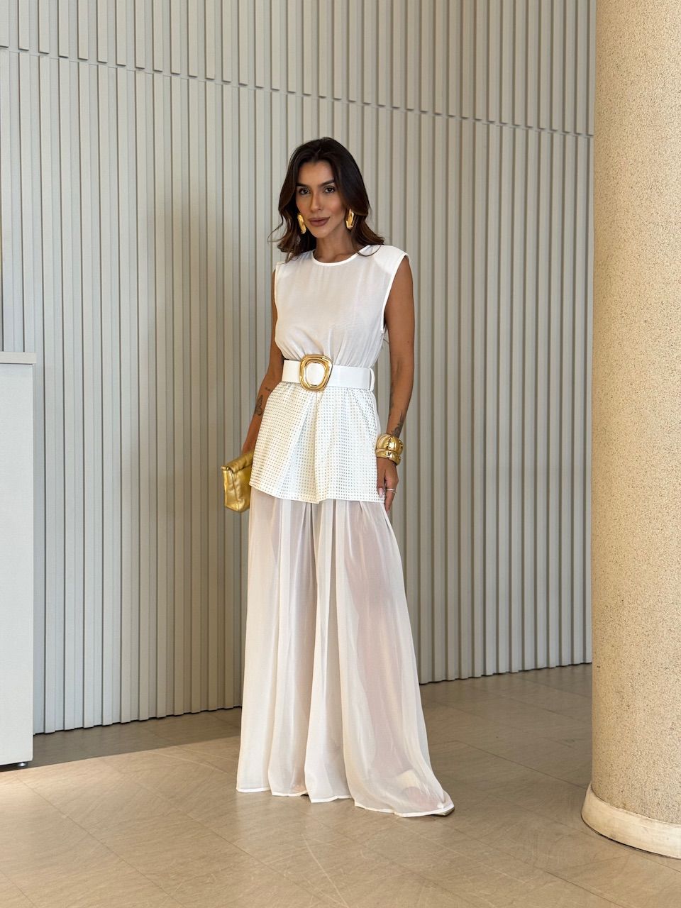 VESTIDO SELENE CINTO OFF - 0074650048 - CAROLLA FERRARO