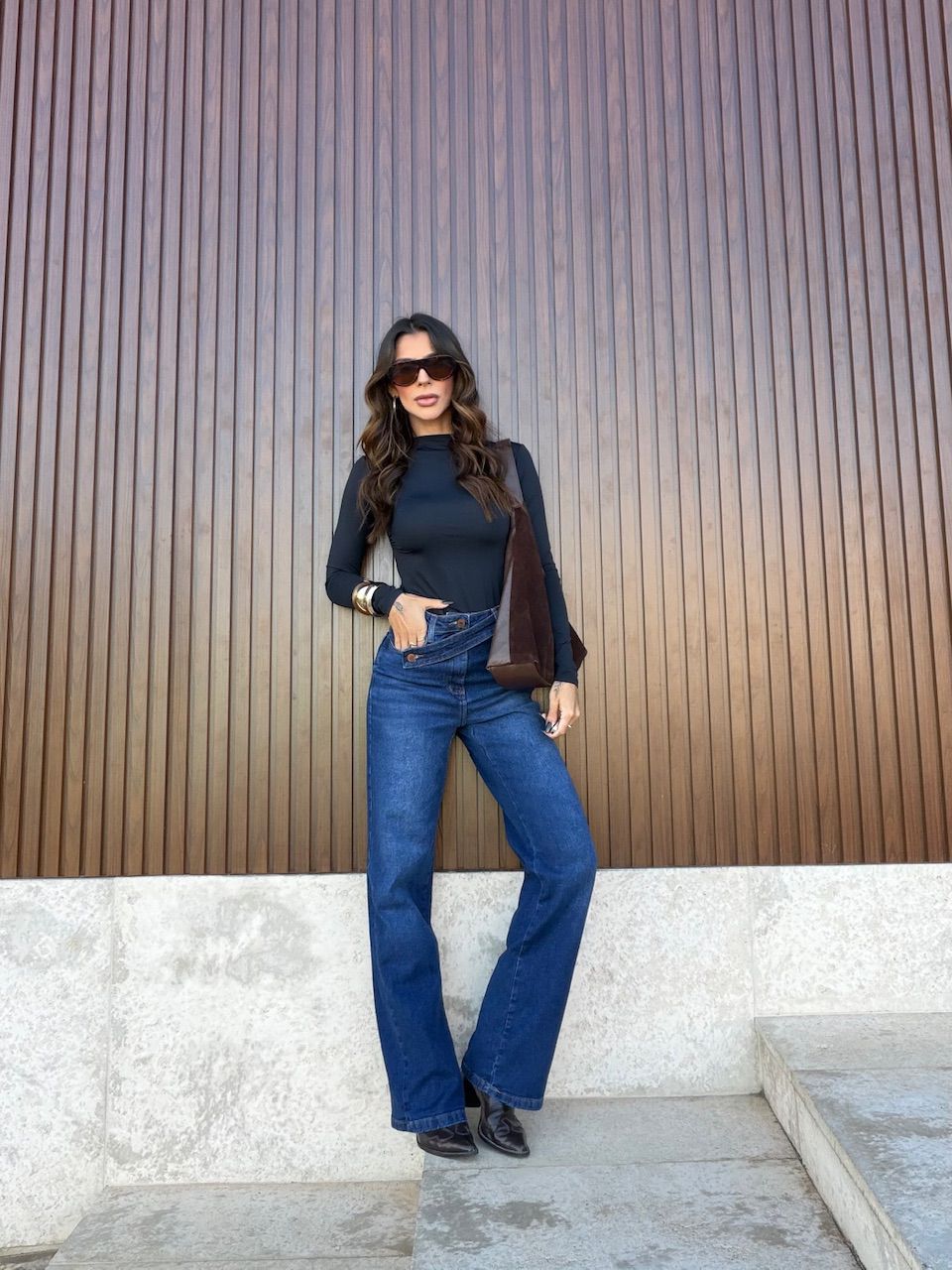 CALÇA LAUREN RETA JEANS MÉDIO - 0077050423 - CAROLLA FERRARO