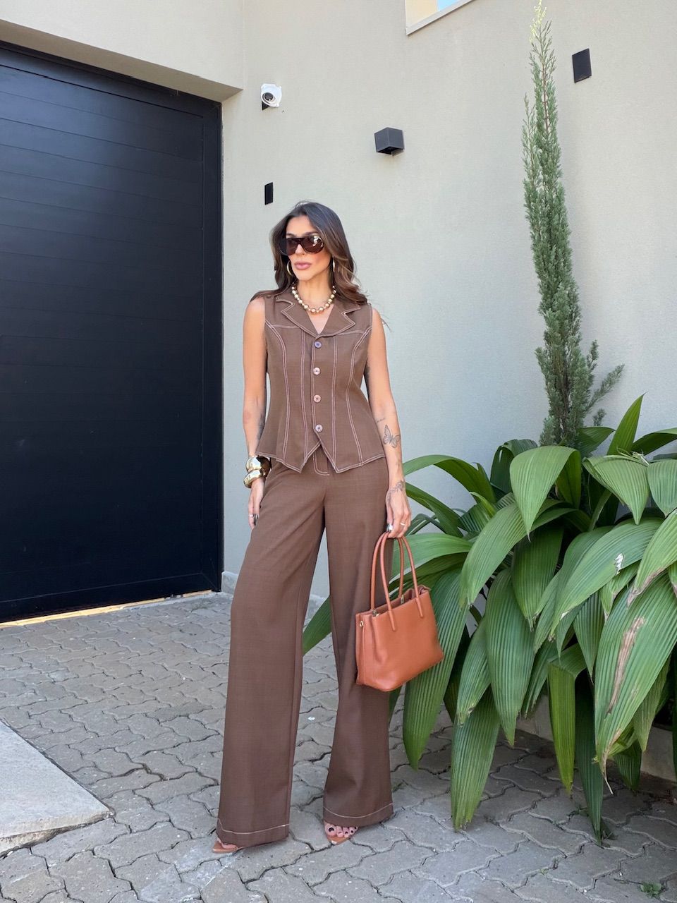 CONJUNTO LAISA COLETE MARROM