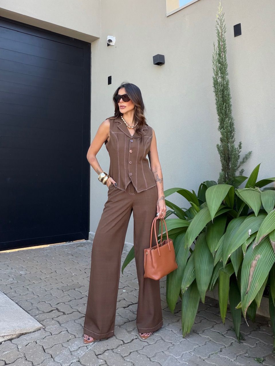 CONJUNTO LAISA COLETE MARROM