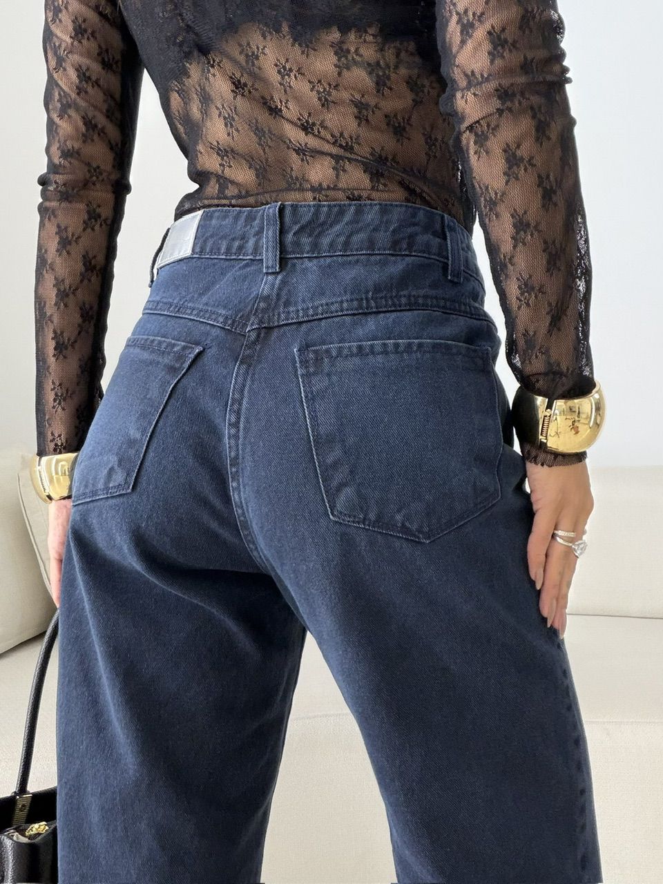 CALÇA KEILA RETA JEANS ESCURO