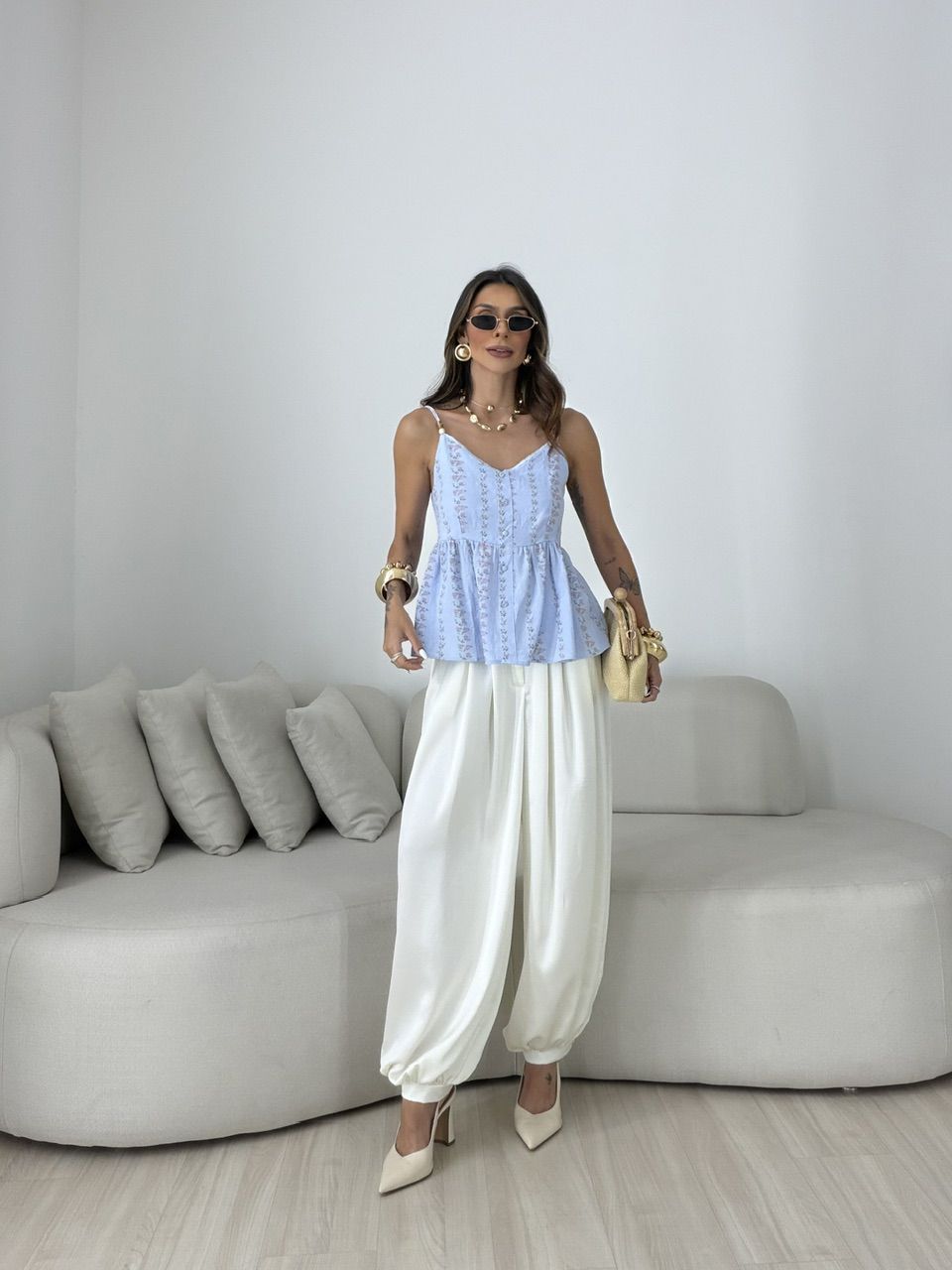 BLUSA FABIOLA ALCINHA AZUL