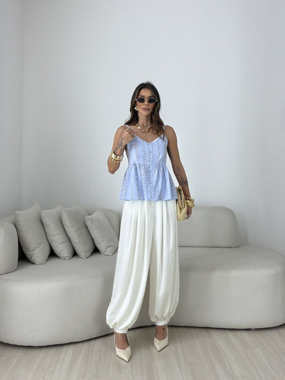 BLUSA FABIOLA ALCINHA AZUL