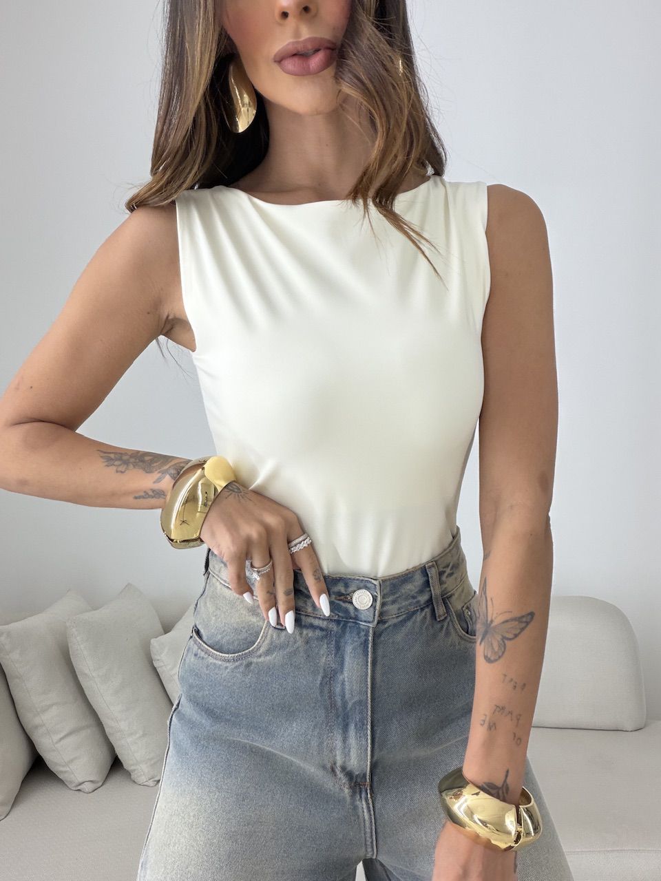 BODY ANA CAROLINA BÁSICO AREIA