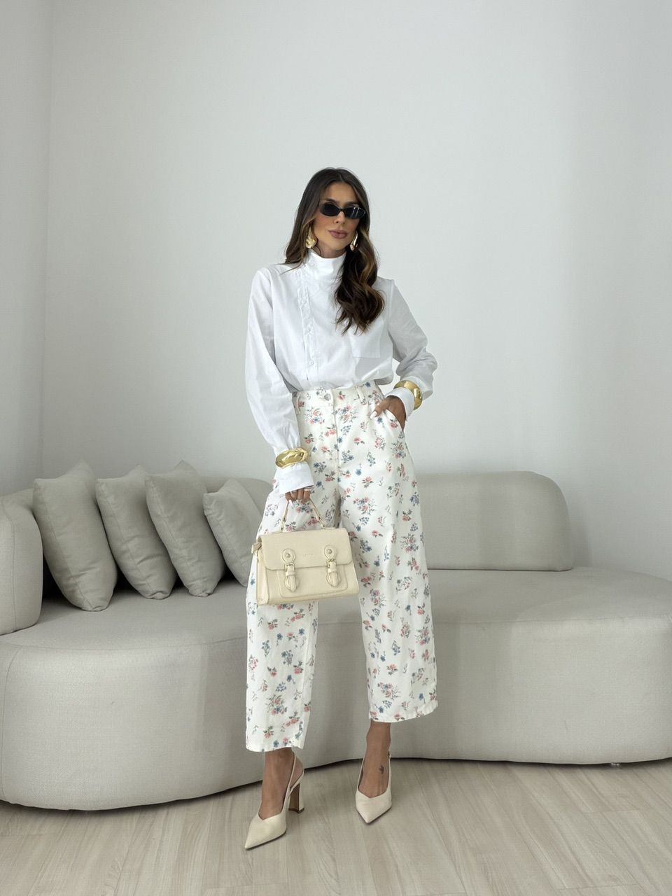 CALÇA PAOLA FLORES OFF