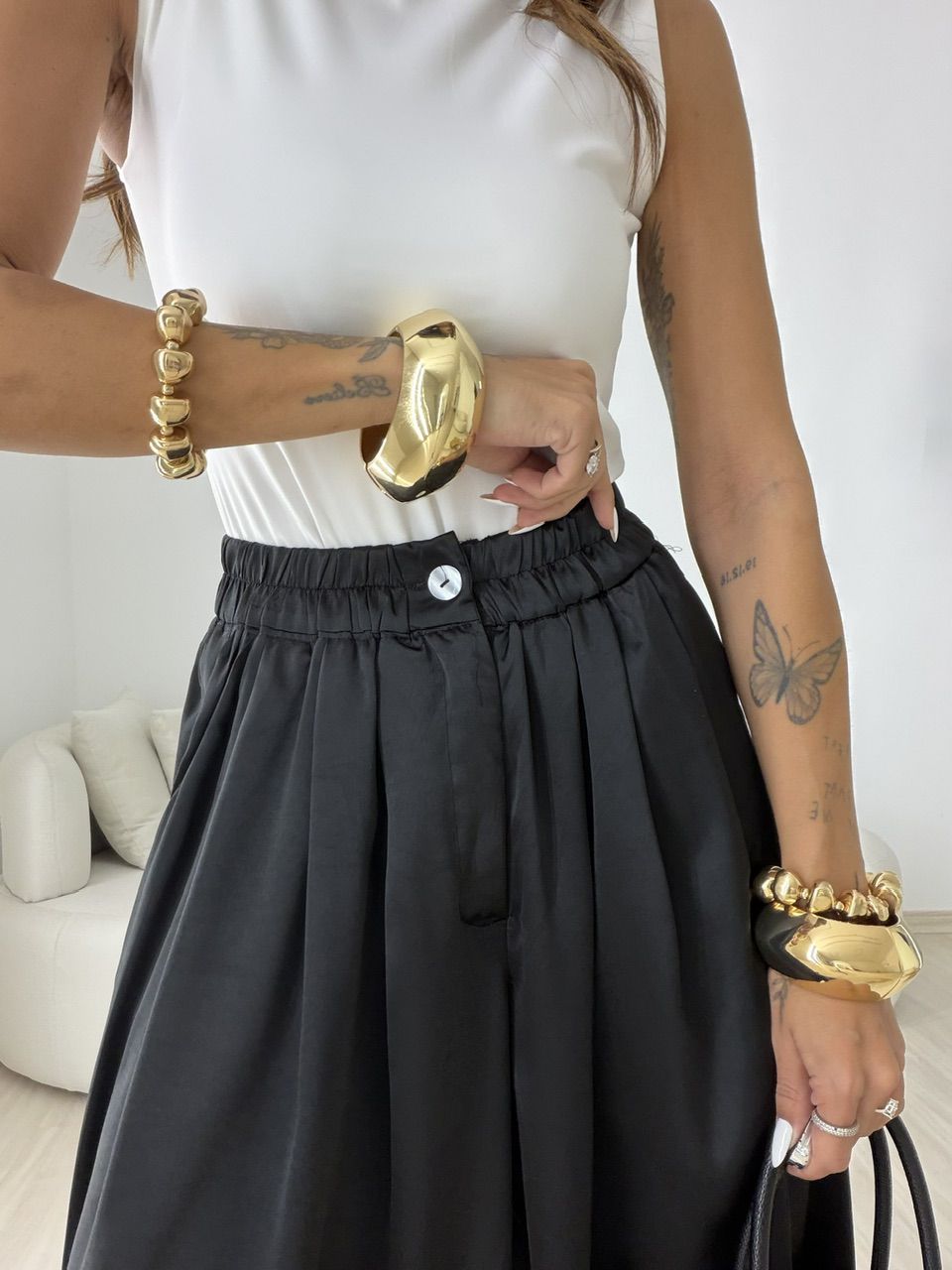CALÇA BRUNA ALADIM PRETA