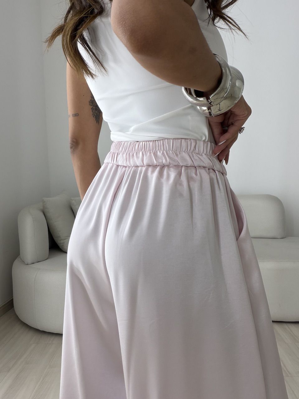 CALÇA BRUNA ALADIM ROSA CLARO