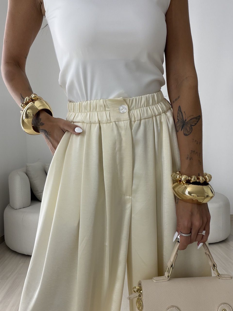 CALÇA BRUNA ALADIM YELLOW BUTTER