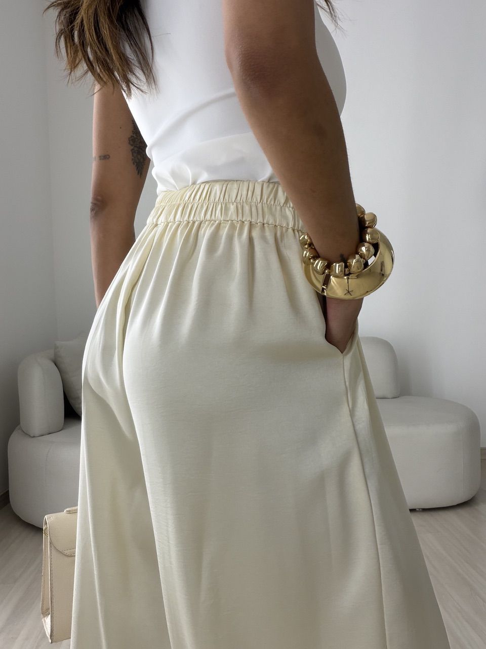 CALÇA BRUNA ALADIM YELLOW BUTTER