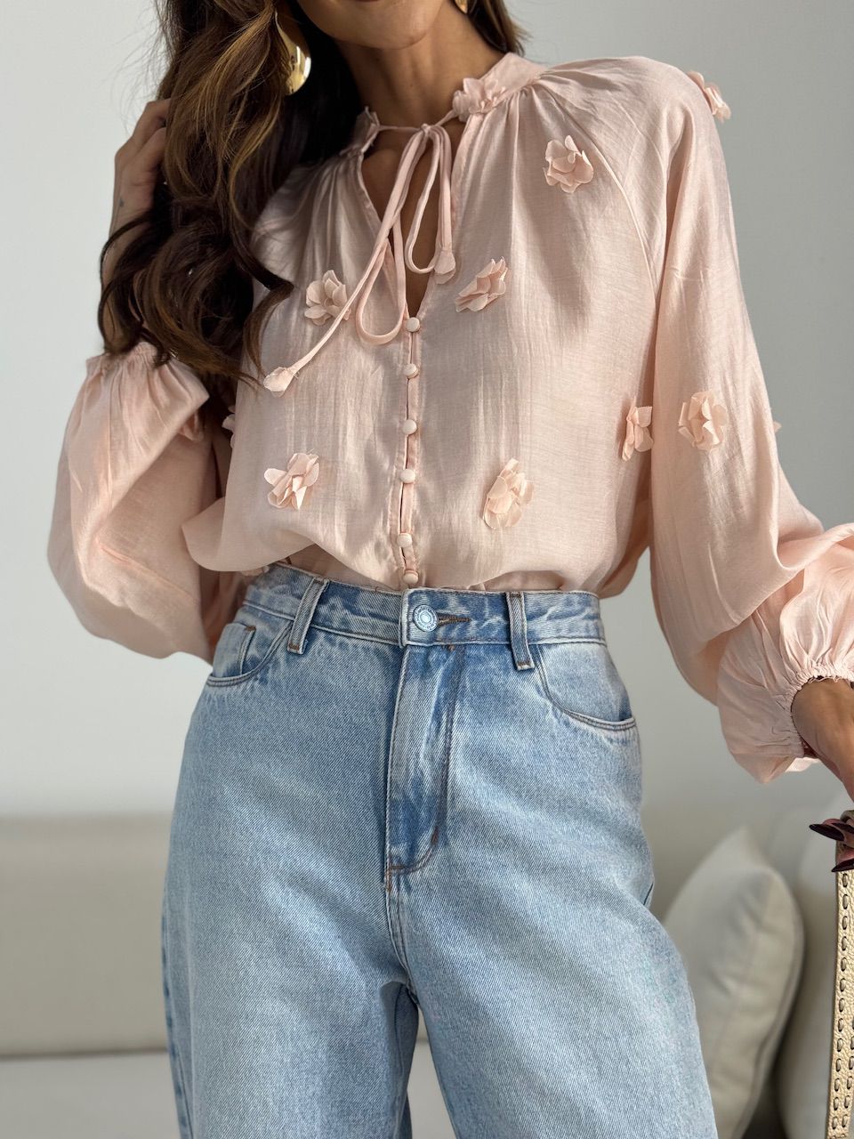 BATA KÉZIA FLORES BABY PINK - 0071970366 - CAROLLA FERRARO