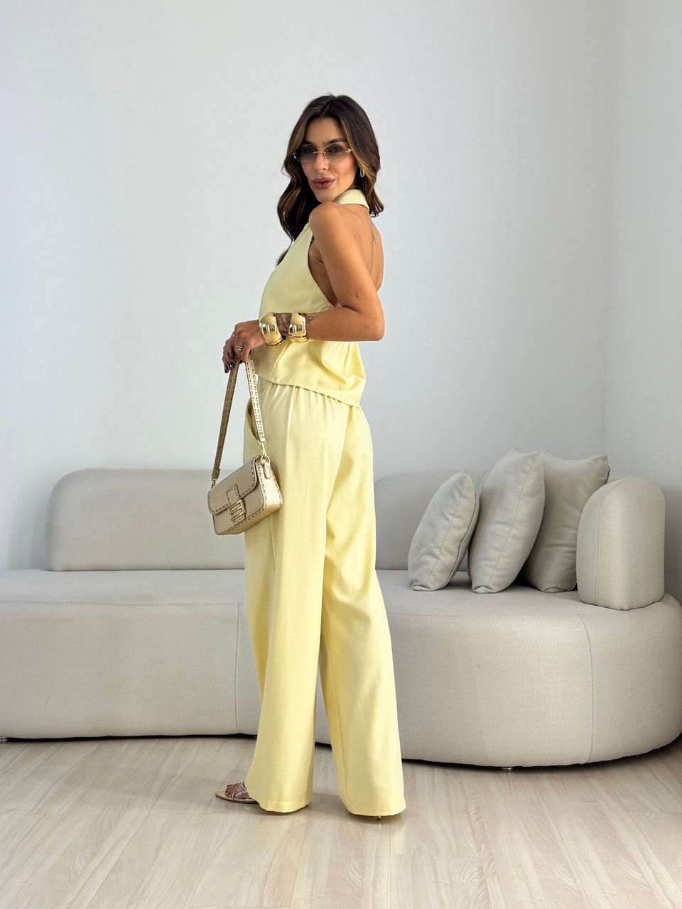 CONJUNTO CLÉO GOLA YELLOW BUTTER