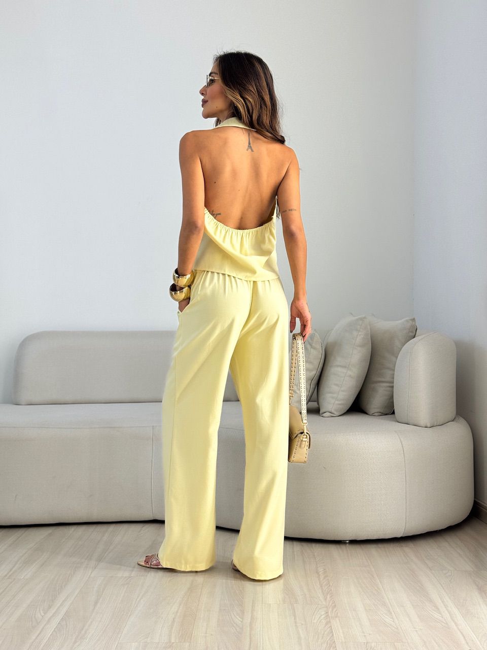 CONJUNTO CLÉO GOLA YELLOW BUTTER