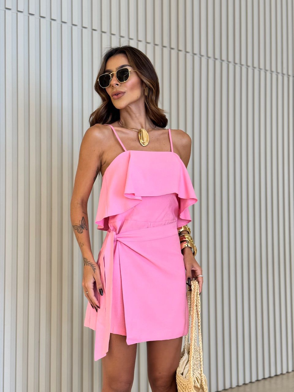 MACAQUINHO ELOÁ AMARRAÇÃO LATERAL ROSA