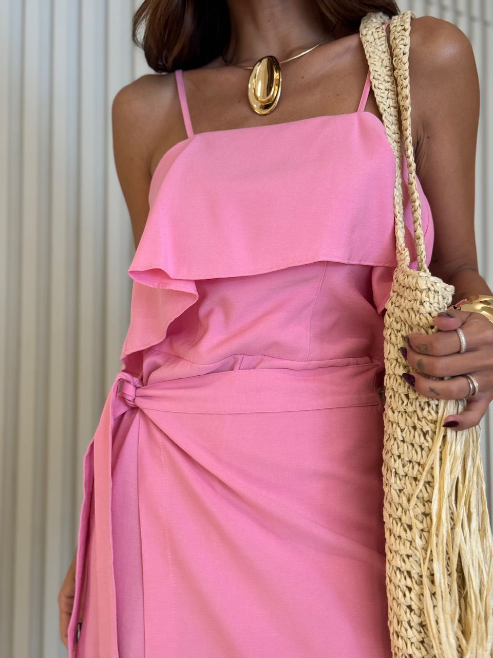 MACAQUINHO ELOÁ AMARRAÇÃO LATERAL ROSA