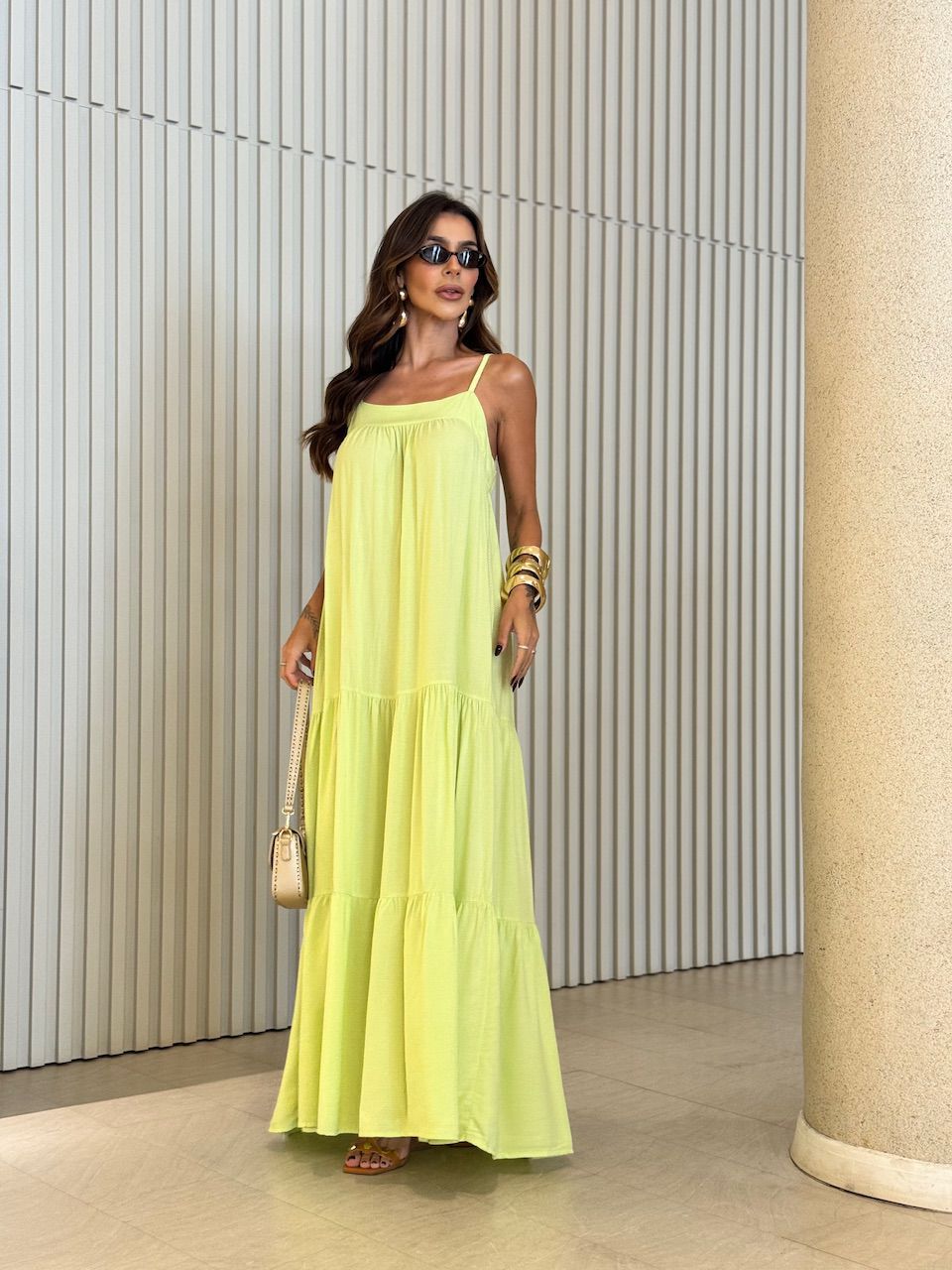 VESTIDO GLÁUCIA ALCINHA VERDE - 0071980230 - CAROLLA FERRARO