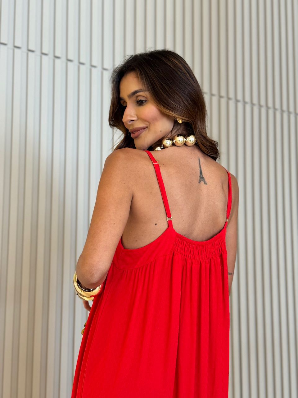 VESTIDO GLÁUCIA ALCINHA VERMELHO