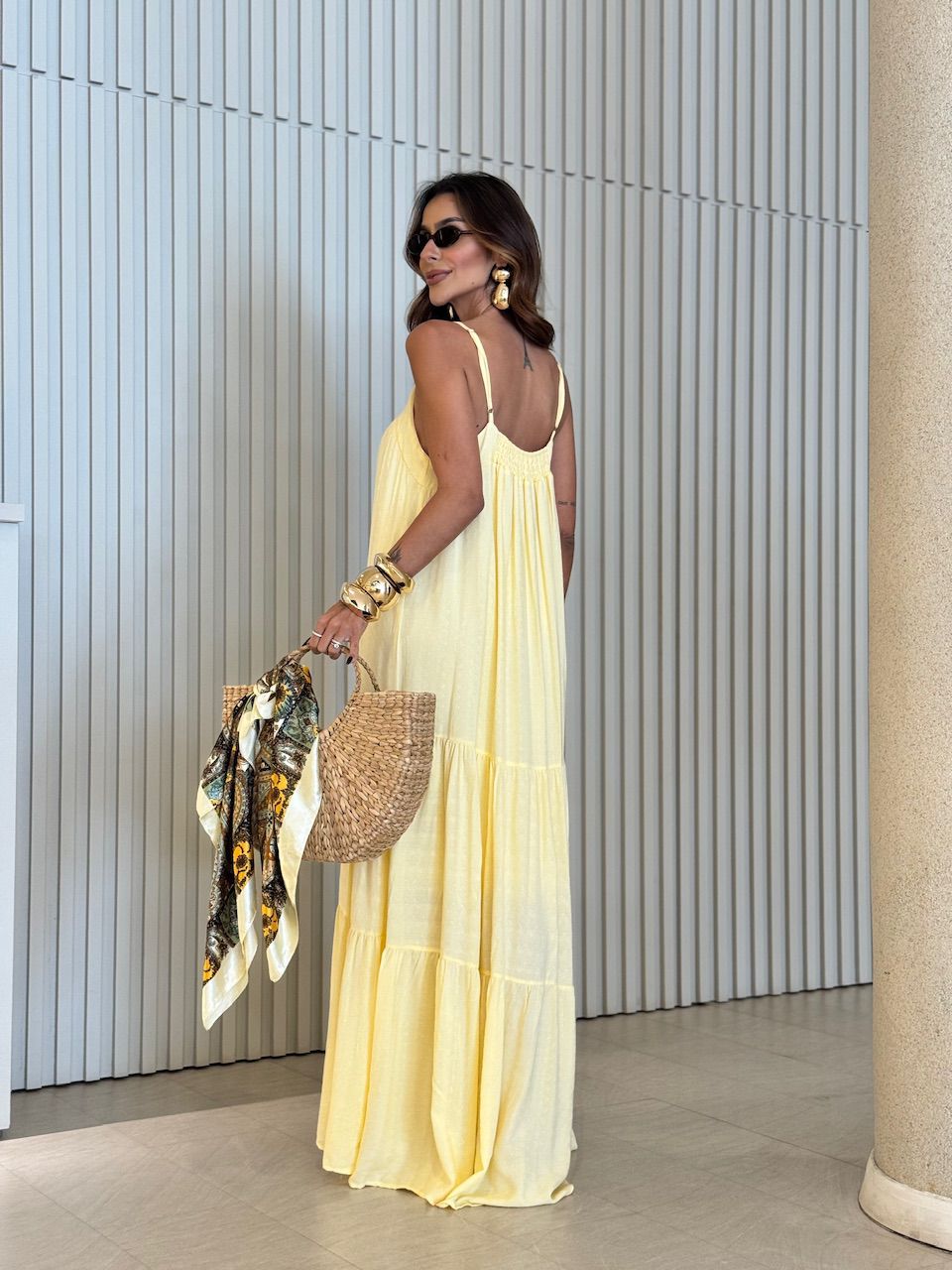 VESTIDO GLÁUCIA ALCINHA YELLOW BUTTER