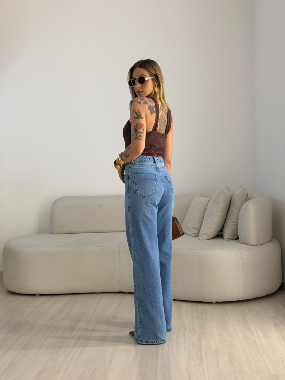 BLUSA SOFIA METAL MARROM