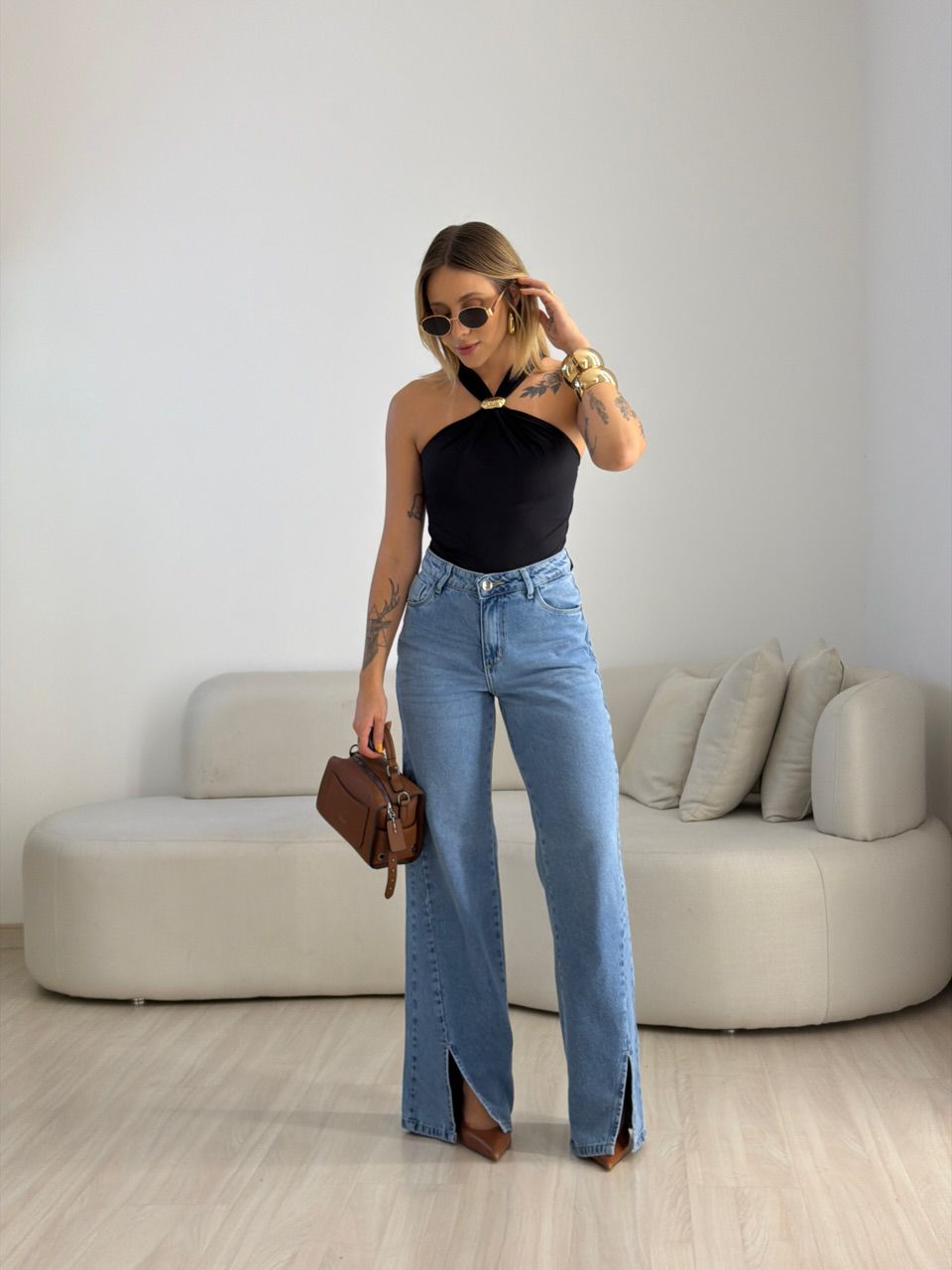 BLUSA SOFIA METAL PRETA