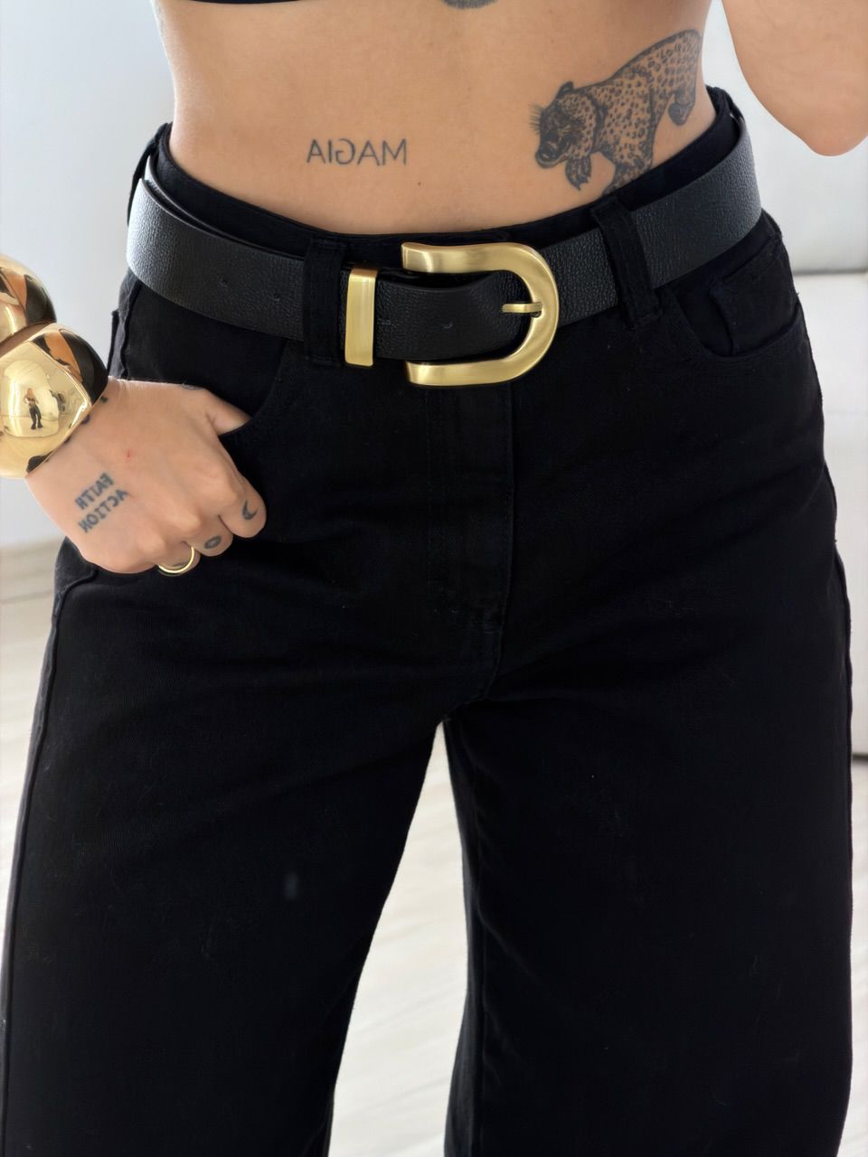 CINTO EMILY COURO PRETO