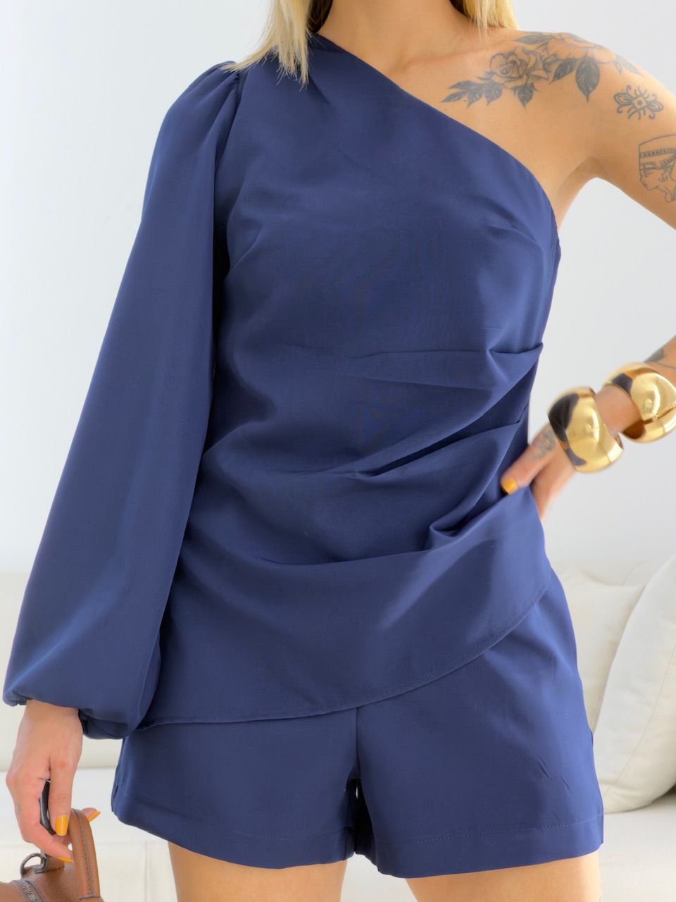 CONJUNTO DUDA NULA MANGA MARINHO