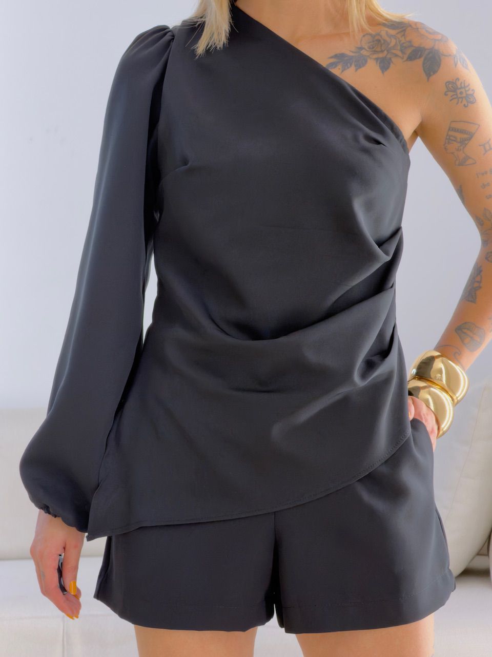 CONJUNTO DUDA NULA MANGA PRETO