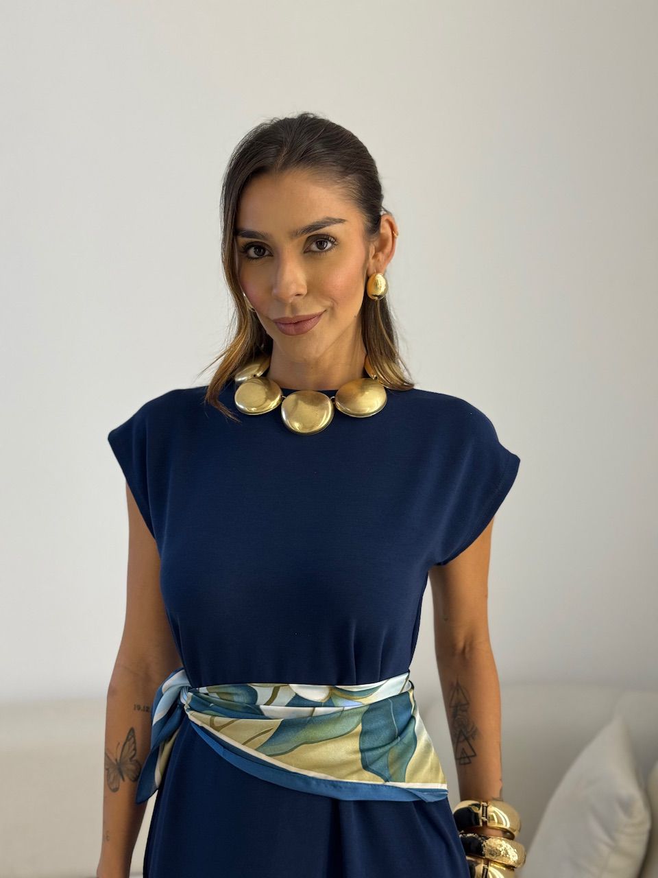 VESTIDO AUGUSTA MUSCLE MARINHO