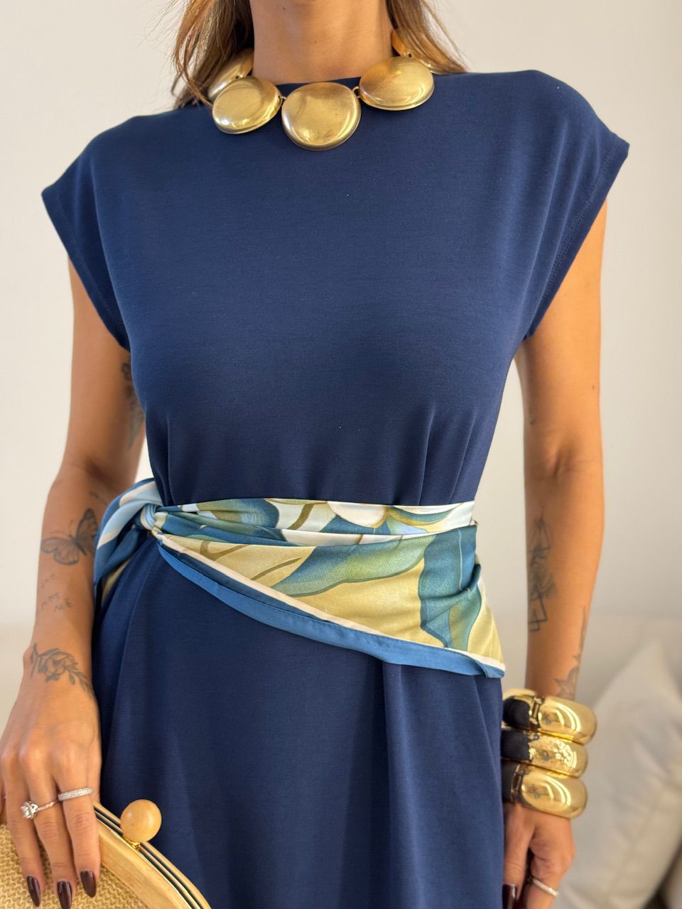 VESTIDO AUGUSTA MUSCLE MARINHO