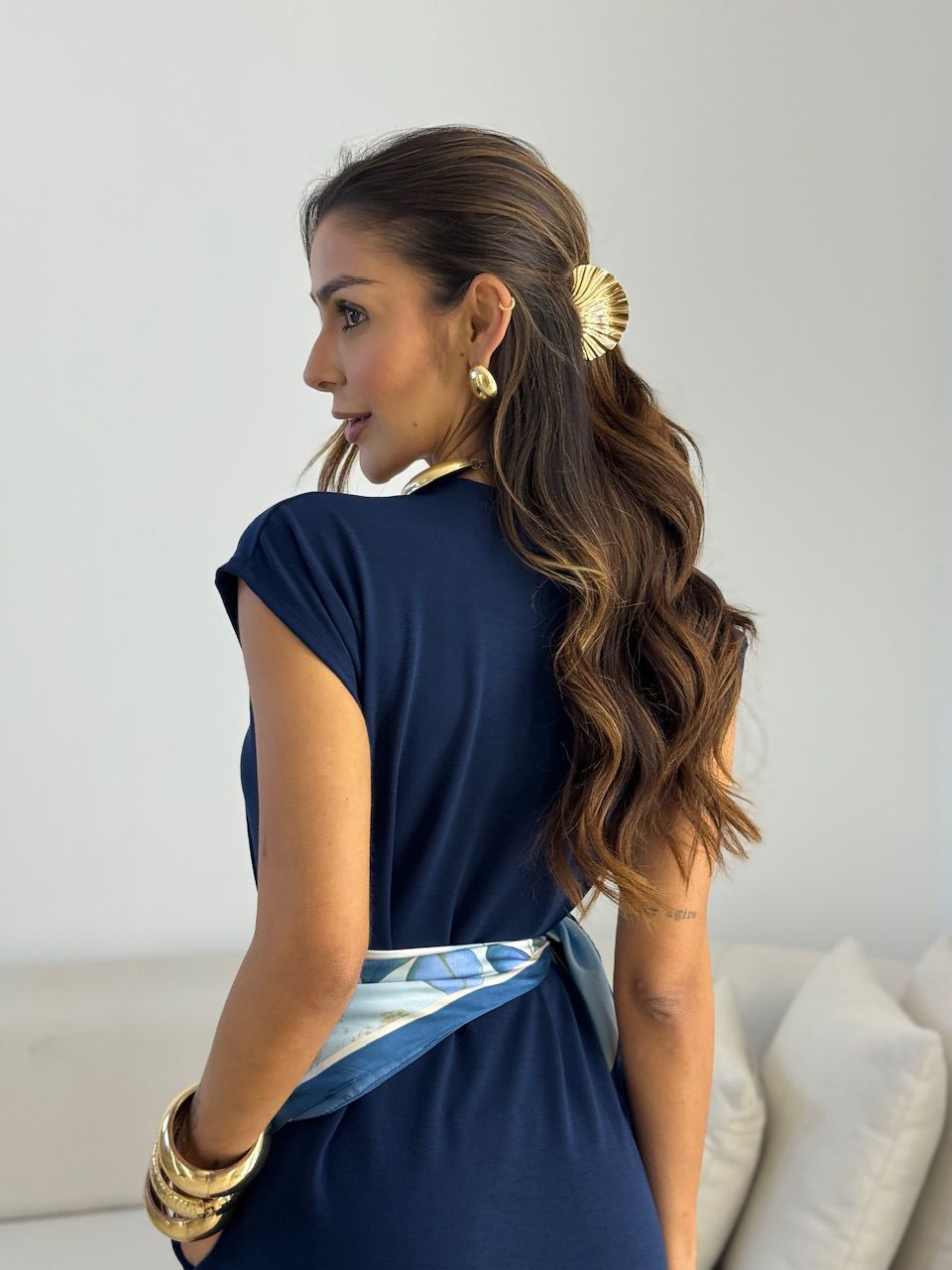 VESTIDO AUGUSTA MUSCLE MARINHO