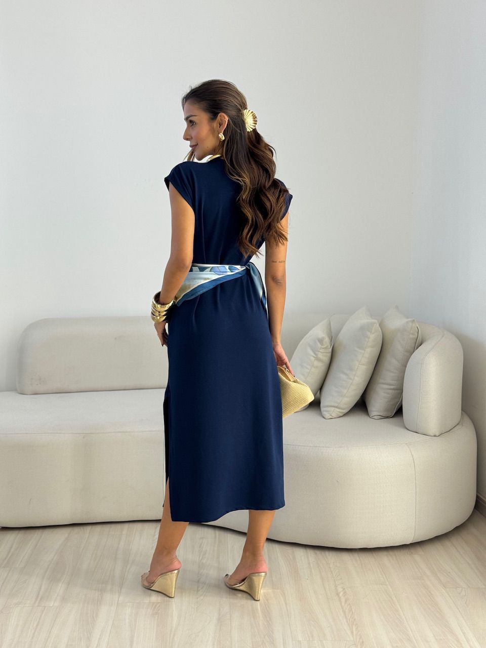 VESTIDO AUGUSTA MUSCLE MARINHO