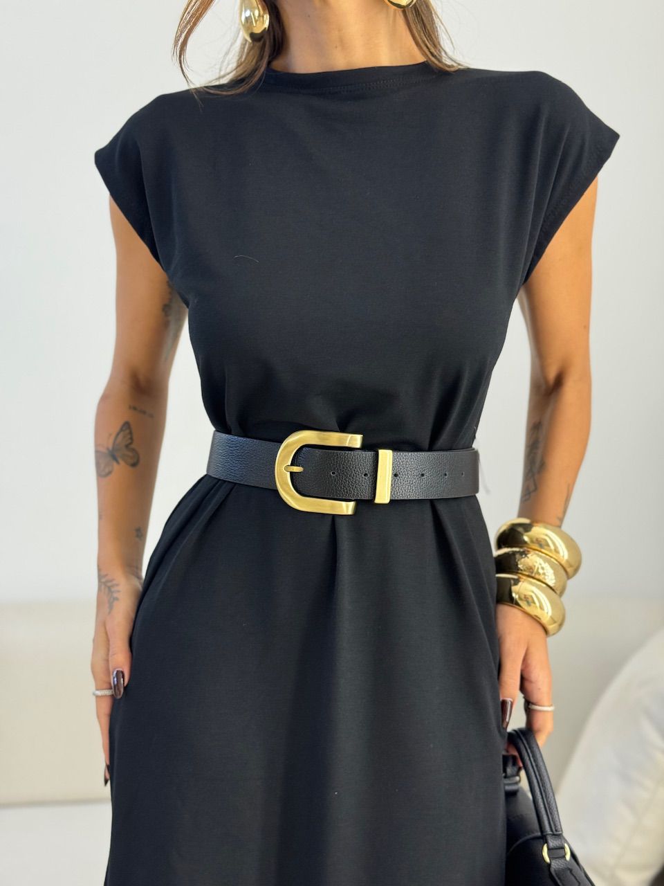 VESTIDO AUGUSTA MUSCLE PRETO