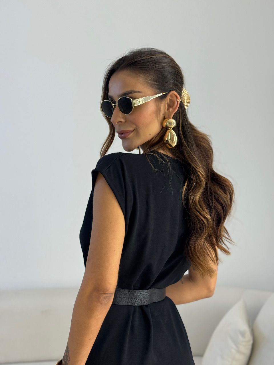 VESTIDO AUGUSTA MUSCLE PRETO