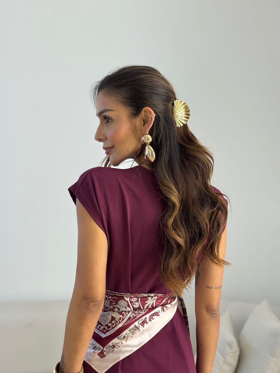 VESTIDO AUGUSTA MUSCLE VINHO