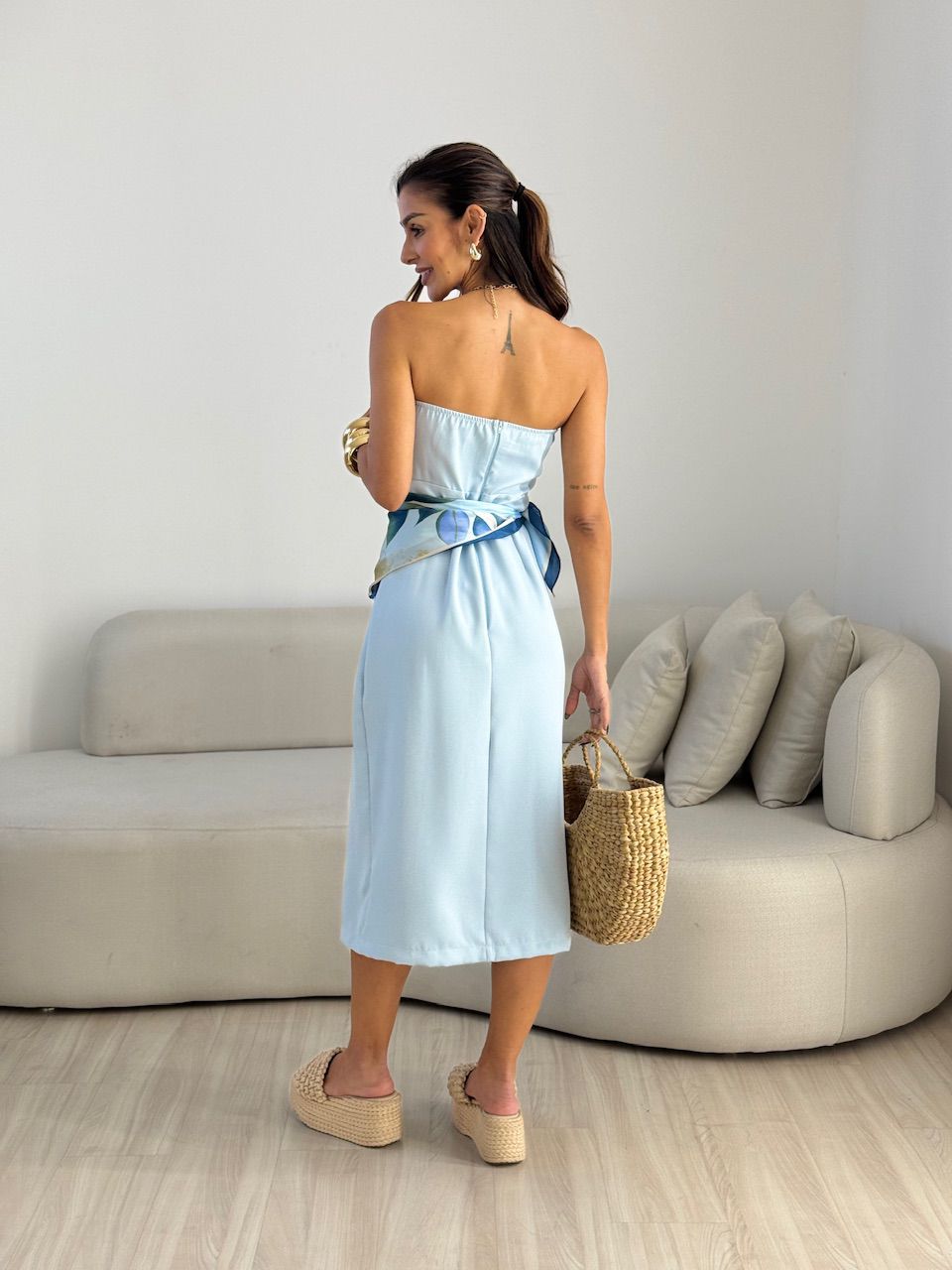 VESTIDO DÉBORA TOMARA QUE CAIA AZUL