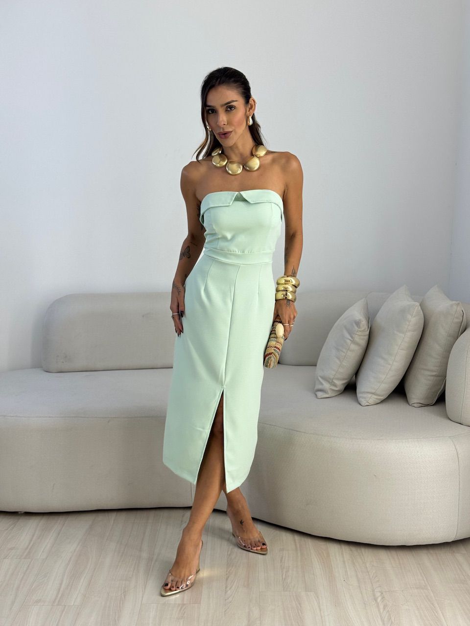 VESTIDO DÉBORA TOMARA QUE CAIA VERDE