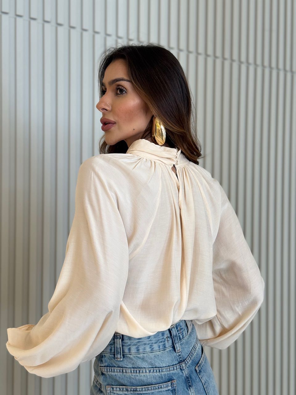 BLUSA PALOMA MANGA LONGA CREME