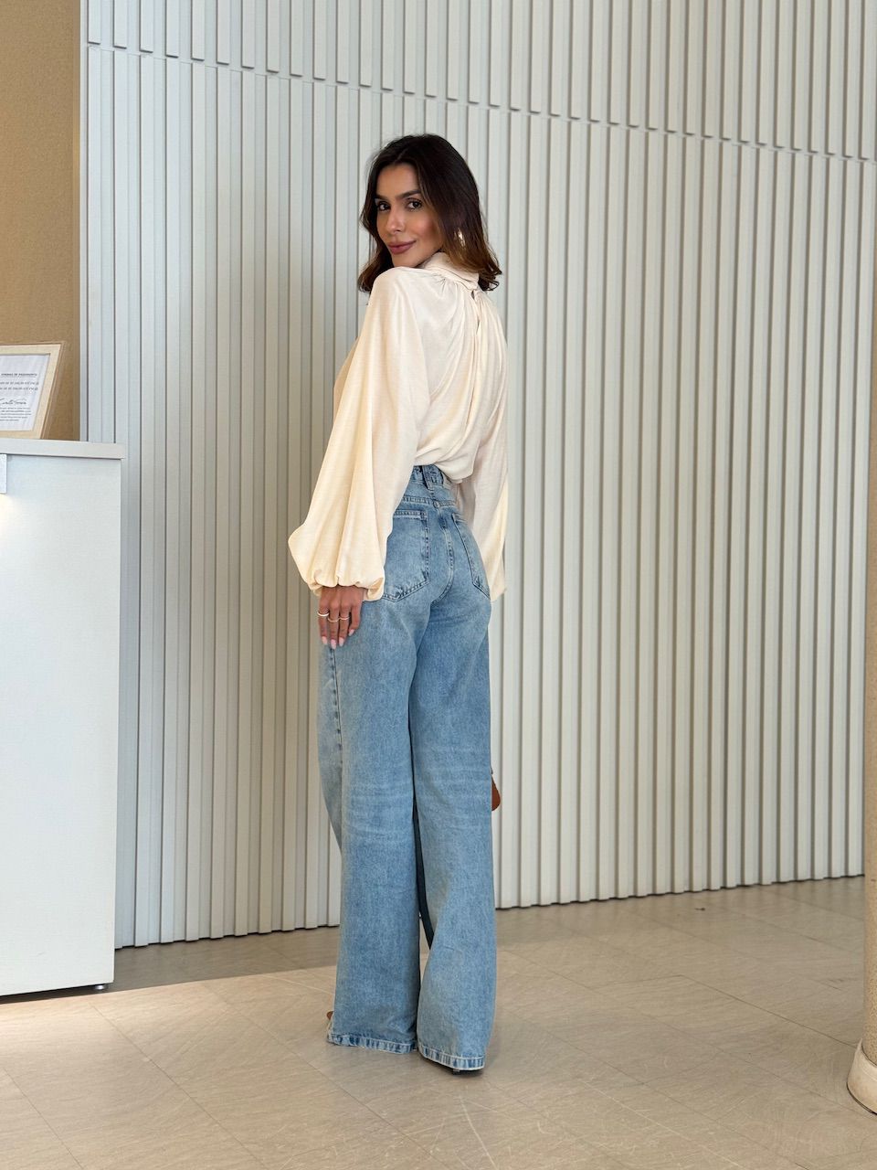 BLUSA PALOMA MANGA LONGA CREME