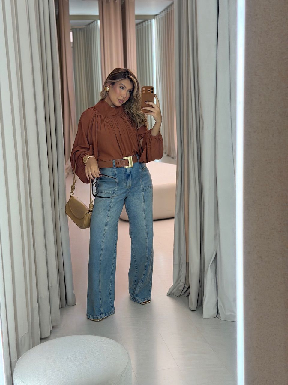 BLUSA PALOMA MANGA LONGA MARROM