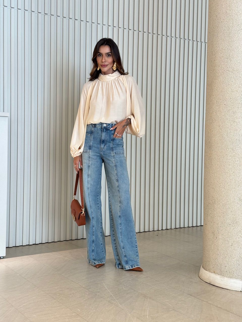 CALÇA FABIOLA RETA JEANS