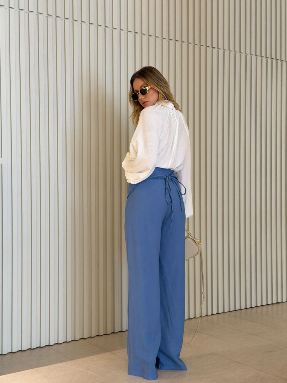 CALÇA NÁDIA LENÇO BLUE JEANS