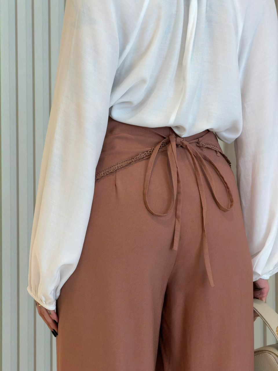 CALÇA NÁDIA LENÇO CAPUCCINO 