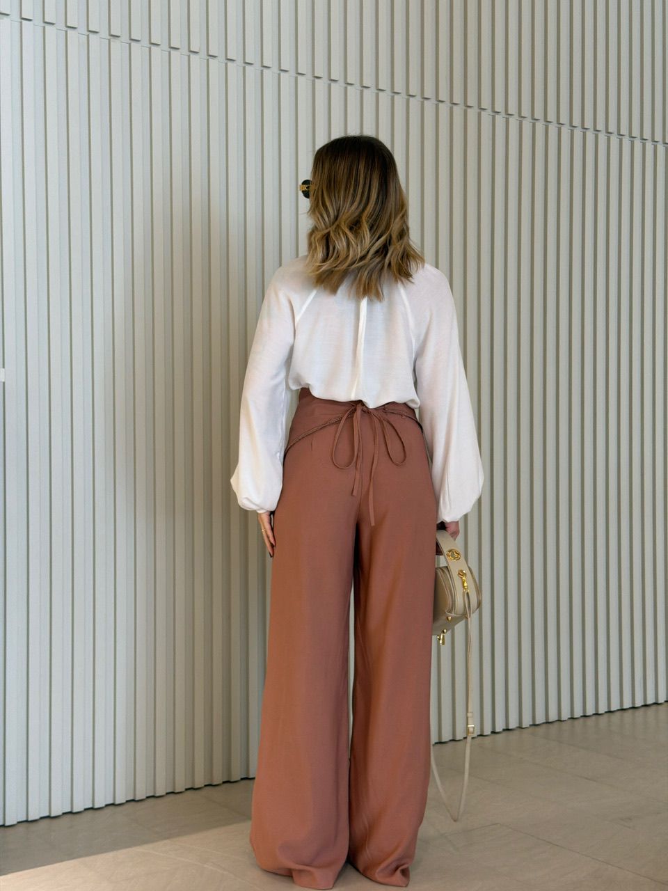 CALÇA NÁDIA LENÇO CAPUCCINO 