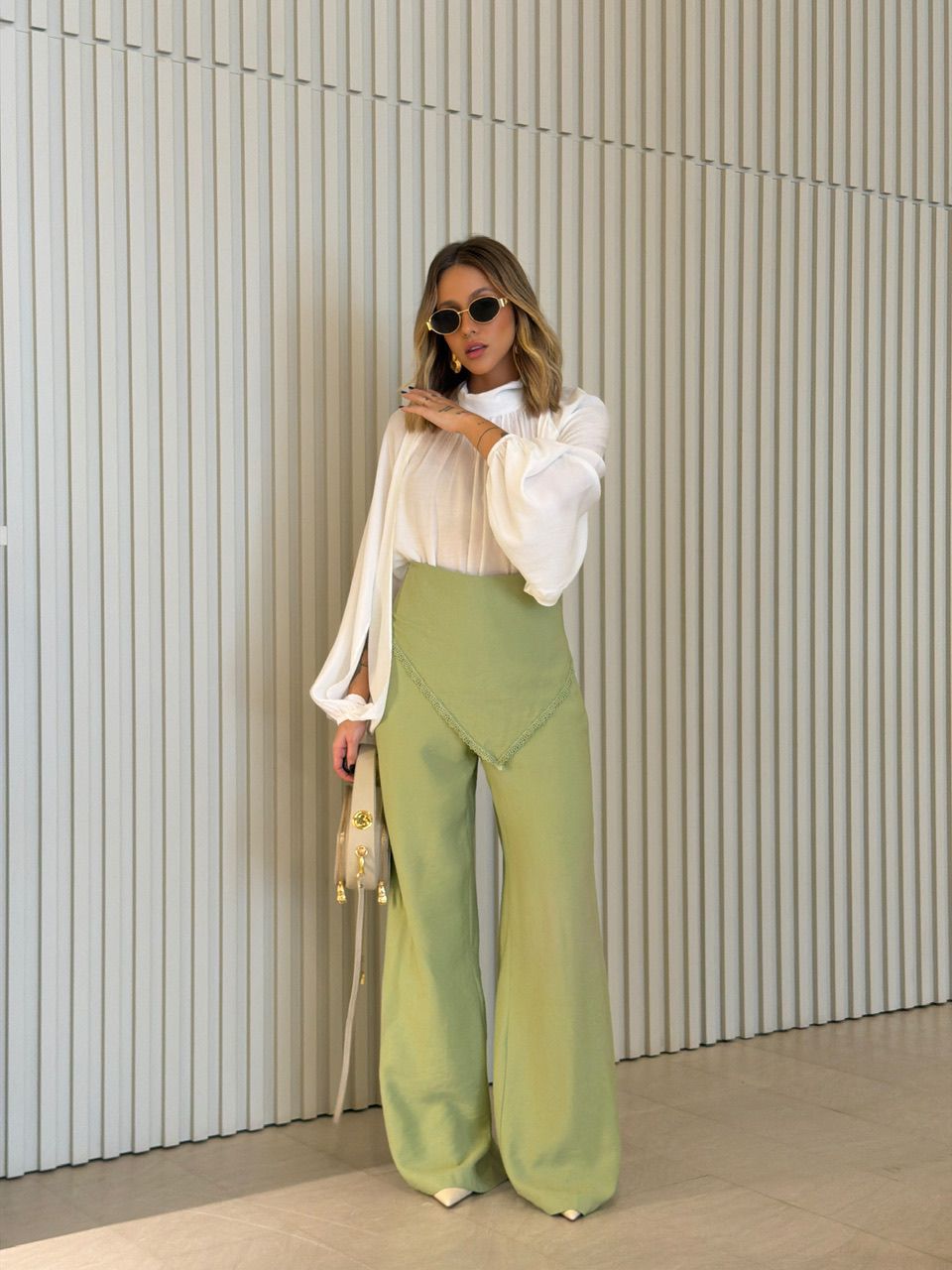 CALÇA NÁDIA LENÇO VERDE