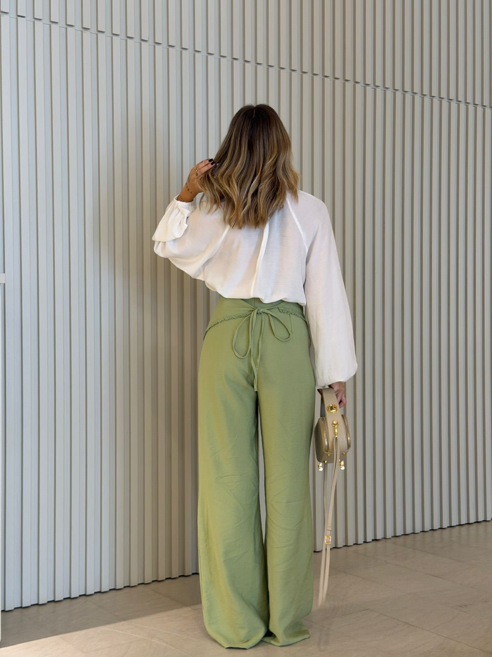 CALÇA NÁDIA LENÇO VERDE