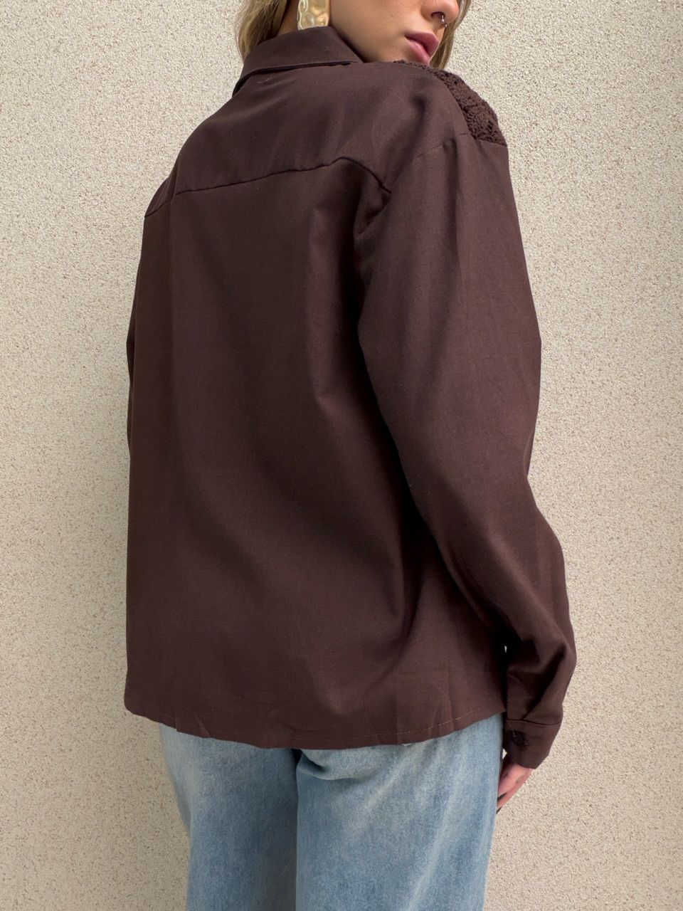 CAMISA PATRÍCIA FRANJAS CAFÉ