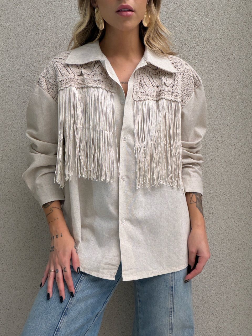 CAMISA PATRÍCIA FRANJAS CRU