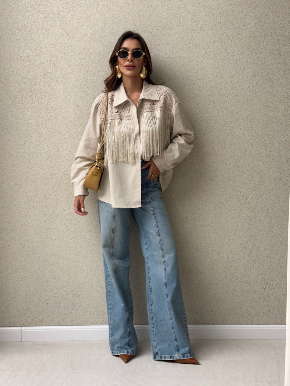 CAMISA PATRÍCIA FRANJAS CRU